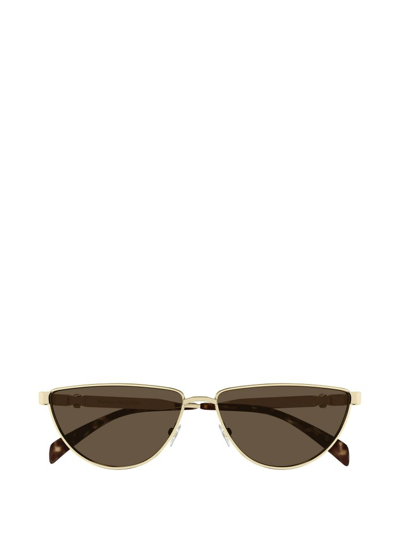 Shop Alexander Mcqueen Eyewear Cat In Gold