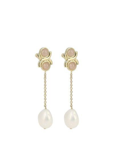 Shop Chloé Marcie Pearl Drop Earrings In Gold