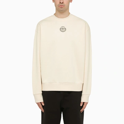 Shop Moncler X Roc Nation By Jay-z | White Cotton Sweatshirt With Logo