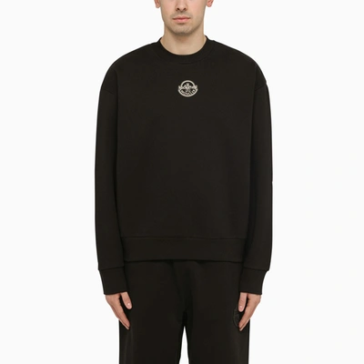 Shop Moncler X Roc Nation By Jay-z | Black Cotton Sweatshirt With Logo