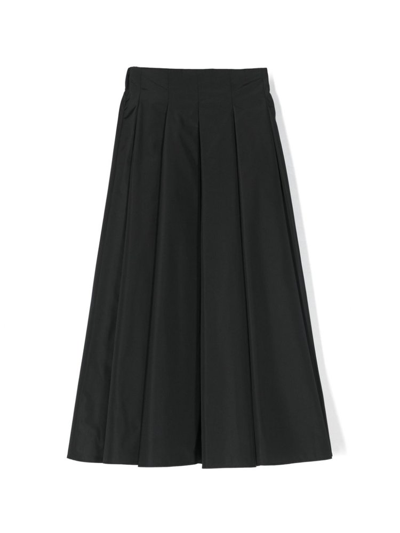 Shop Baby Dior High Waist Pleated Skirt In Black