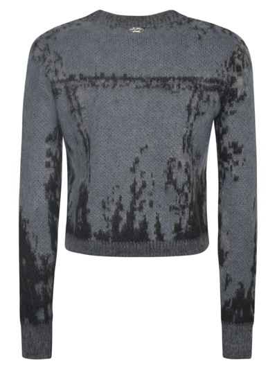 Shop Diesel Cropped Sweater In 8bx