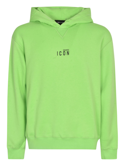 Shop Dsquared2 Icon Hoodie In Acid Green