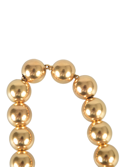 Shop Jil Sander Metal Sphere Necklace In Gold