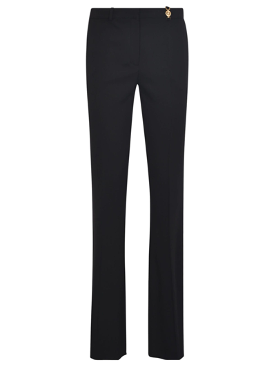 Shop Versace Medusa 95 Flared Trousers In Black