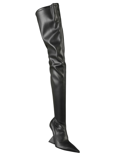 Shop Attico Cheope Over-the-knee Boots In Black