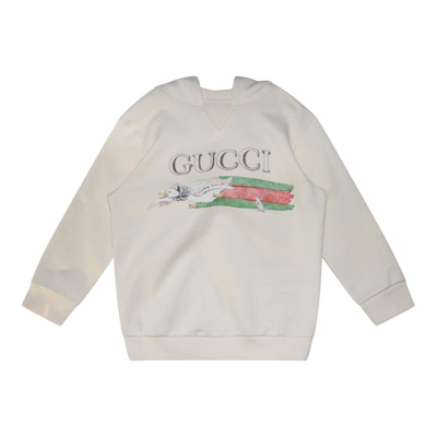 Shop Gucci Kids Star Printed Hoodie In White