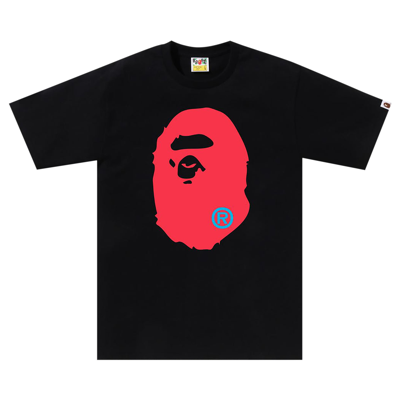 Pre-owned Bape Colors Big Ape Head Tee 'black'