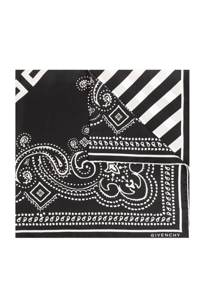 Shop Givenchy Paisley Print Scarf In Black