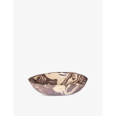 Shop Ferm Living Ryu Stoneware Bowl 20cm In Sand/brown