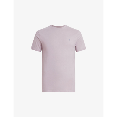 Shop Allsaints Brace Cotton-jersey T-shirt In Smokey Lilac
