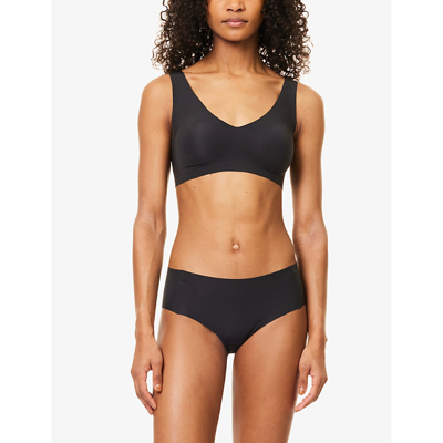 Sloggi Womens Black Zero Feel 2.0 Stretch-jersey Hipster Briefs In Black