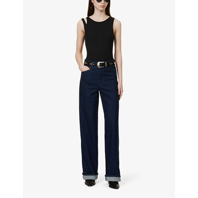 Shop Paige Yuzu Round-neck Slim-fit In Black