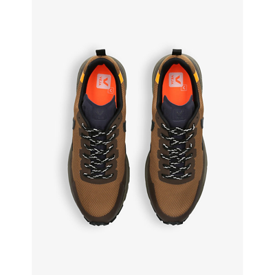Shop Veja Men's Brown/oth X Vibram Dekkan Logo-patch Recycled-polyester Low-top Trainers