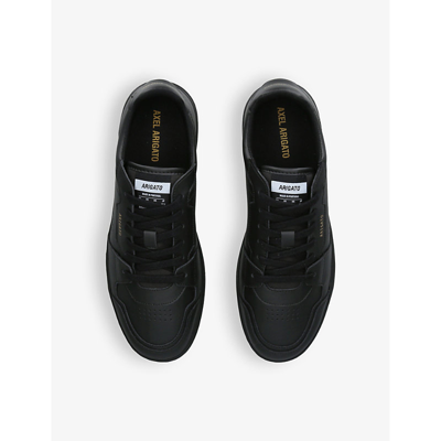 Shop Axel Arigato Men's Black Dice Leather And Suede Low-top Trainers