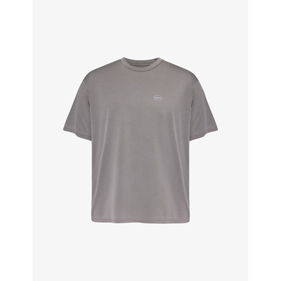 Satisfy Men's Mineral Fossil Auralite™ Branded Recycled-polyester T-shirt In Mineral Fossil