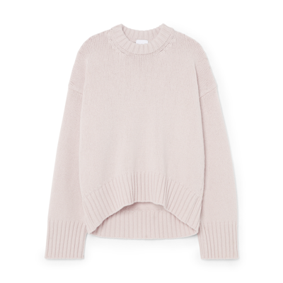Shop G. Label By Goop Theo Crewneck Rounded Sweater In Lavender