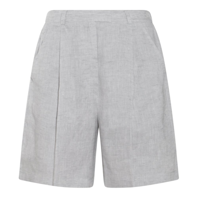 Shop Brunello Cucinelli Pleated Shorts In Grey