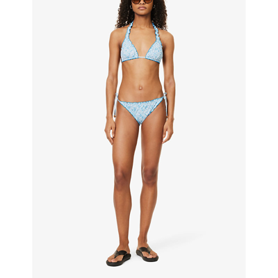 Shop Heidi Klein Camps Bay Beach Reversible Stretch-recycled Polyamide Bikini Bottoms In Prt