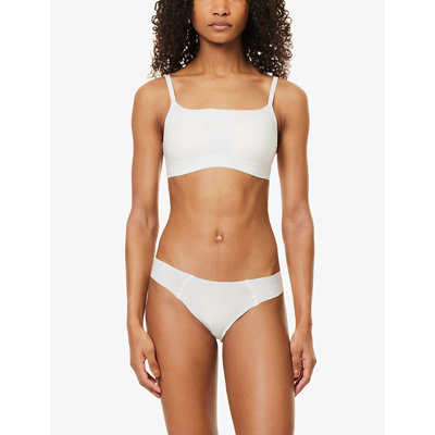 Sloggi Womens Silk White Zero Feel 2.0 Stretch-jersey Bra In Silk White