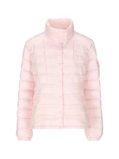 Shop Moncler Aminia Short Down Jacket In Pink