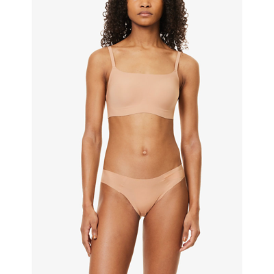 Sloggi Womens Nostalgic Brown Zero Feel 2.0 Stretch-jersey Tanga Briefs In Nostalgic Brown