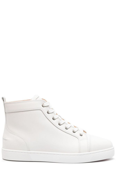 Shop Christian Louboutin Louis High Top Sneakers In White
