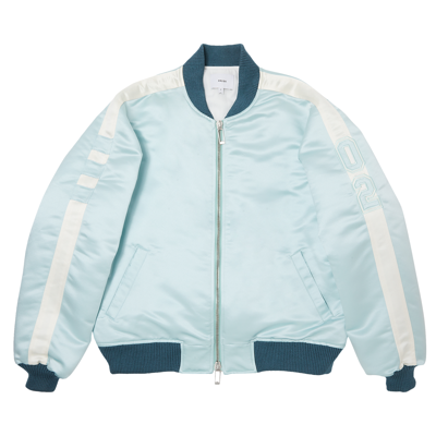 Pre-owned Rhude Boys 02 Satin Bomber 'mint/cream' In Green