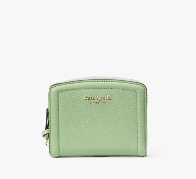 Shop Kate Spade Knott Small Compact Wallet In Beach Glass