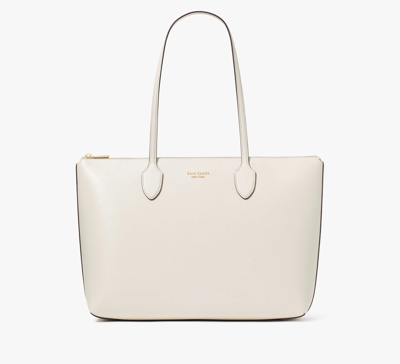 Shop Kate Spade Bleecker Large Zip-top Tote In Parchment