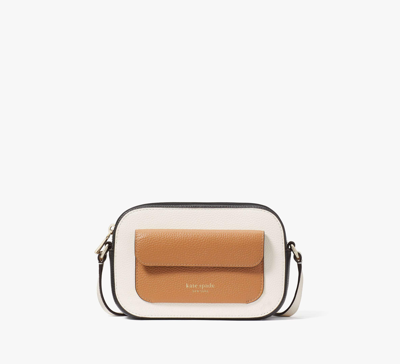 Shop Kate Spade Ava Colorblocked Crossbody In Parchment