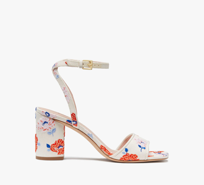 Shop Kate Spade Delphine Sandals In Cream Dotty Floral