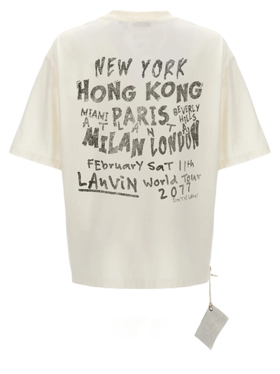 Shop Lanvin Printed T-shirt In White/black