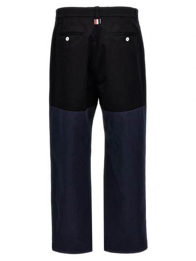 Shop Thom Browne 'unconstructed Combo' Pants In Blue