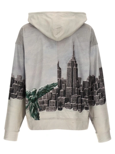 Shop Who Decides War 'angel Over The City' Hoodie In Gray