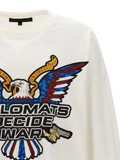 Shop Who Decides War 'diplomats Decide War' T-shirt In White