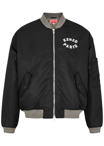 Shop Kenzo Lucky Tiger Nylon Bomber Jacket In Black