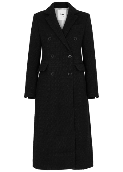 Shop Day Birger Et Mikkelsen Ana Bouclé Wool-blend Coat In Black