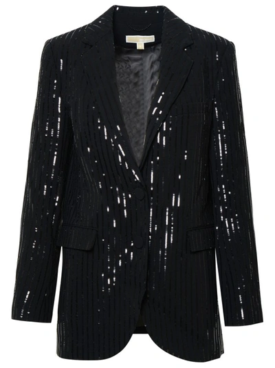 Shop Michael Michael Kors Blazer In Black Triacetate Blend
