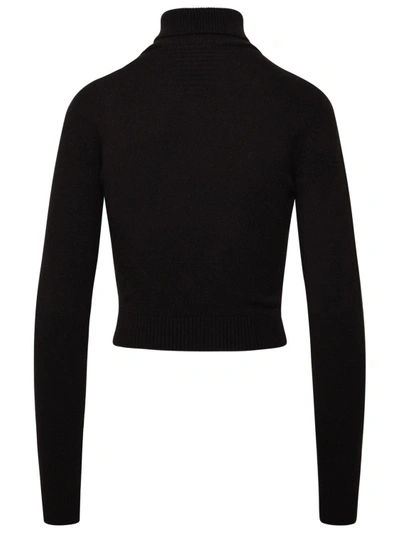 Shop Ferrari Brown Cashmere Turtleneck Sweater In Black
