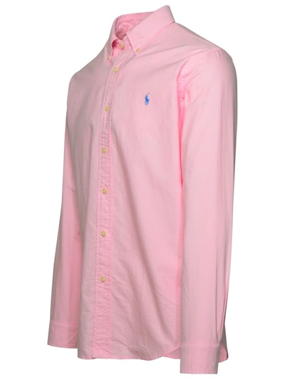 Shop Polo Ralph Lauren Pink Cotton Shirt