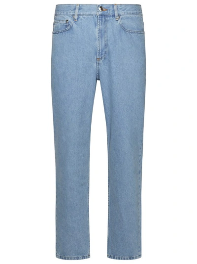 Shop Apc Martin' Light Blue Cotton Jeans
