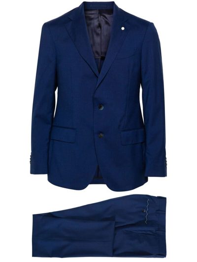Shop Luigi Bianchi Mantova Suit In Blue