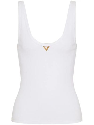 Shop Valentino Tank Top In White