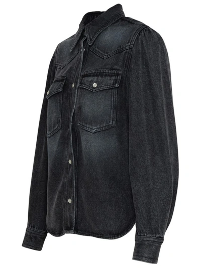Shop Isabel Marant Étoile Thaisse' Grey Lyocell Shirt In Black