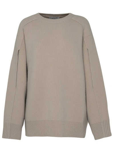 Shop Lanvin Cashmere Blend Sweater In Grey