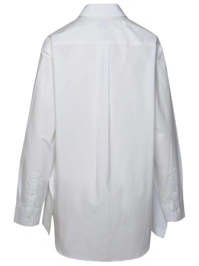 Shop Jw Anderson Peplum' White Cotton Shirt
