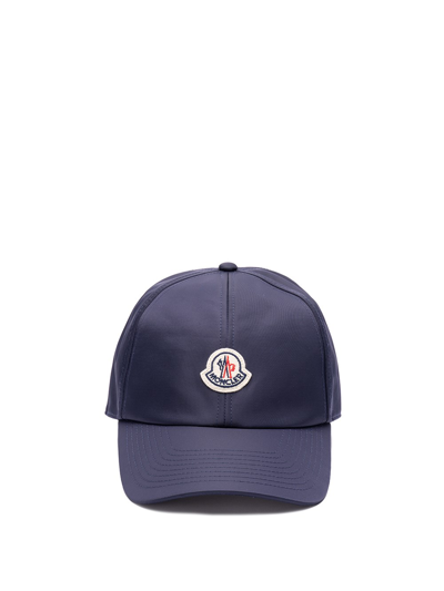 Shop Moncler Baseball Cap In Blue