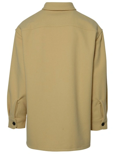 Shop Ami Alexandre Mattiussi Yellow Wool Shirt In Brown