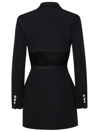 Shop Versace Blazer In Black Virgin Wool